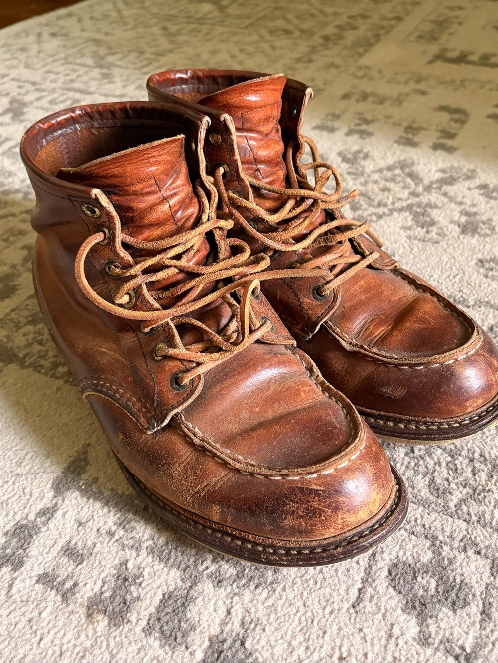 Red Wing 1907 Leather Moc Toe Boots Size 10 D